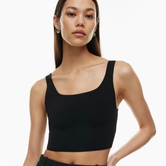 Zara Tops - NWT Zara sculpt knit square neck ribbed tank, tag xs/s